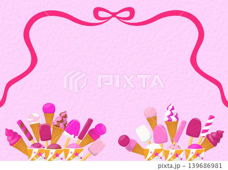 アイスクリーム ピンク アイスクリーム ピンク 139686981