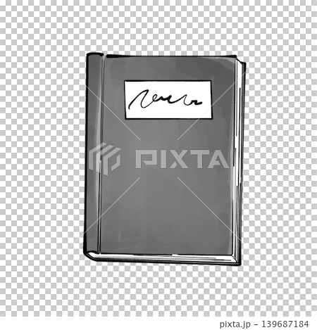 A simple monochrome illustration of a closed book. A simple monochrome illustration of a closed book. 139687184