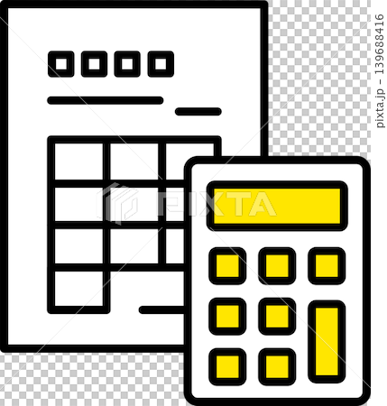 Quotation/Invoice and Calculator Money Icon Illustration (Color) Quotation/Invoice and Calculator Money Icon Illustration (Color) 139688416