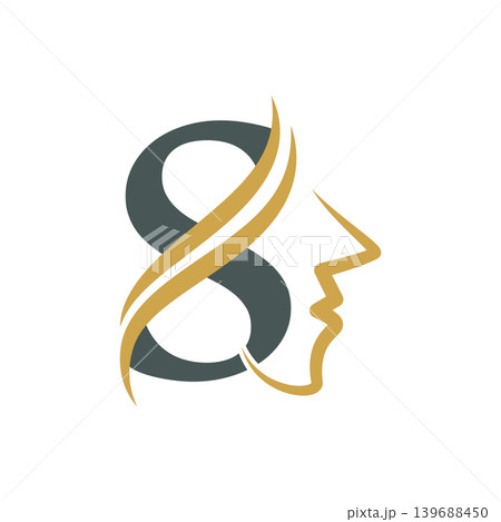 Women face with S initial letter 139688450