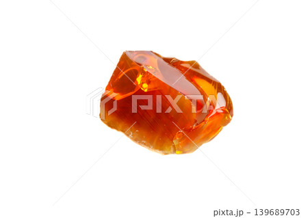 Macro Opal mineral stone in rock on white background Macro Opal mineral stone in rock on white background 139689703