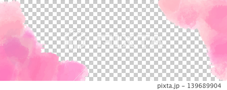 Watercolor texture banner background material, pink, horizontal. Watercolor texture banner background material, pink, horizontal. 139689904
