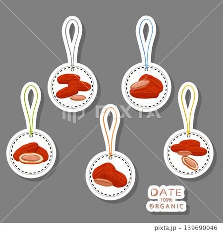 Illustration on theme different types of date fruit for healthy life 139690046