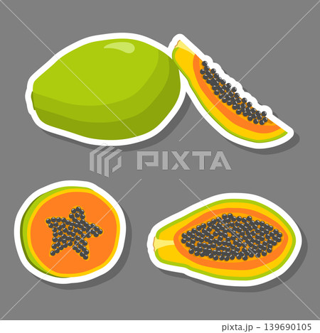 Sweet juicy tasty natural eco product papaya 139690105