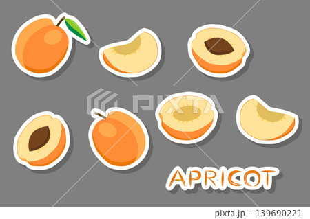 Sweet juicy tasty natural eco product apricot 139690221