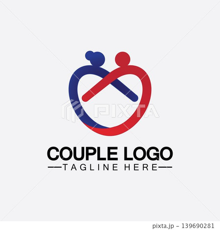 people with love couple vector logo icon symbol vector. This also represents married couple, husband & wife, bride and bridegroom, live-in partners, lovers, romantic couple, pair people with love couple vector logo icon symbol vector. This also represents married couple, husband & wife, bride and bridegroom, live-in partners, lovers, romantic couple, pair 139690281