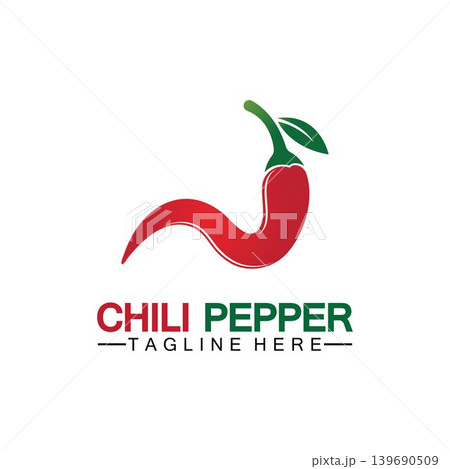 Chili pepper logo vector icon illustration design template Chili pepper logo vector icon illustration design template 139690509