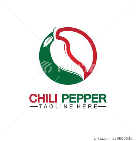 Chili pepper logo vector icon illustration design template Chili pepper logo vector icon illustration design template 139690530
