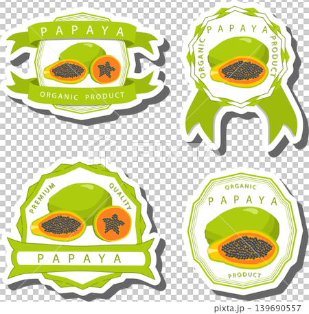 Fruit theme from set juicy delicious papaya of various sizes Fruit theme from set juicy delicious papaya of various sizes 139690557