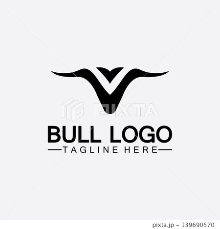 Bull logo and symbols vector template icons app 139690570