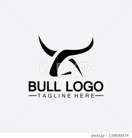 Bull logo and symbols vector template icons app 139690574