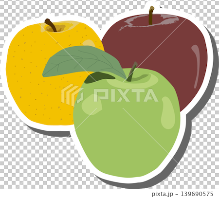 Fruit theme from set juicy delicious apple of various sizes 139690575