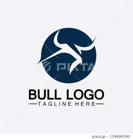 Bull logo and symbols vector template icons app 139690590