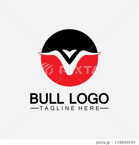 Bull logo and symbols vector template icons app 139690593