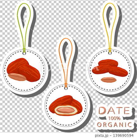 Fruit theme from set juicy delicious date of various sizes Fruit theme from set juicy delicious date of various sizes 139690594
