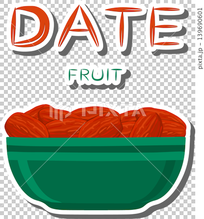 Fruit theme from set juicy delicious date of various sizes Fruit theme from set juicy delicious date of various sizes 139690601