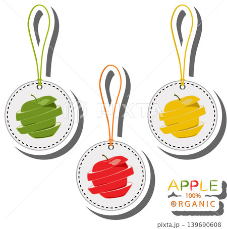 Fruit theme from set juicy delicious apple of various sizes Fruit theme from set juicy delicious apple of various sizes 139690608