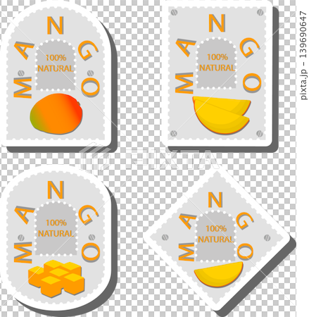 Fruit theme from set juicy delicious mango of various sizes Fruit theme from set juicy delicious mango of various sizes 139690647