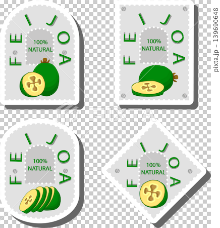 Fruit theme from set juicy delicious feijoa of various sizes Fruit theme from set juicy delicious feijoa of various sizes 139690648