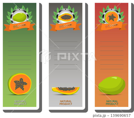Fruit theme from set juicy delicious papaya of various sizes Fruit theme from set juicy delicious papaya of various sizes 139690657