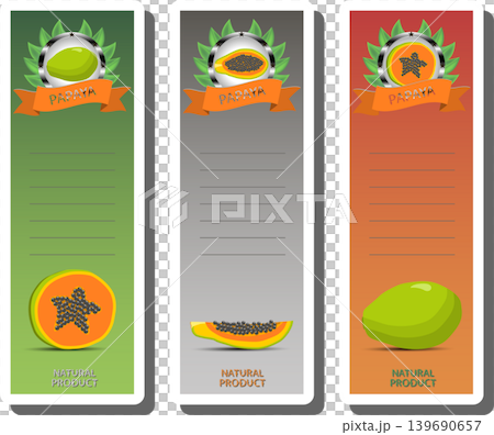Fruit theme from set juicy delicious papaya of various sizes Fruit theme from set juicy delicious papaya of various sizes 139690657