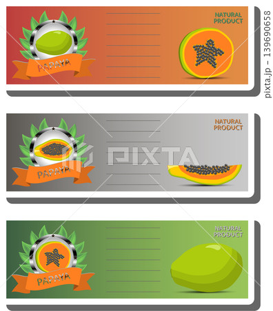 Fruit theme from set juicy delicious papaya of various sizes Fruit theme from set juicy delicious papaya of various sizes 139690658