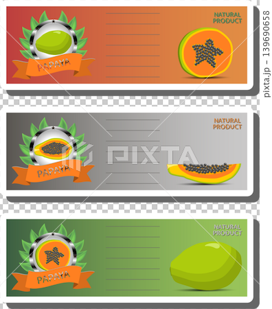 Fruit theme from set juicy delicious papaya of various sizes Fruit theme from set juicy delicious papaya of various sizes 139690658