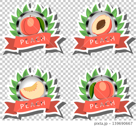 Fruit theme from set juicy delicious peach of various sizes Fruit theme from set juicy delicious peach of various sizes 139690667