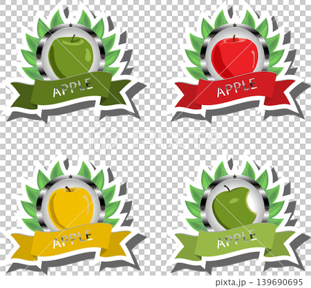 Fruit theme from set juicy delicious apple of various sizes Fruit theme from set juicy delicious apple of various sizes 139690695