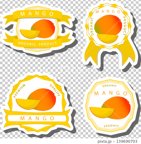 Fruit theme from set juicy delicious mango of various sizes 139690703