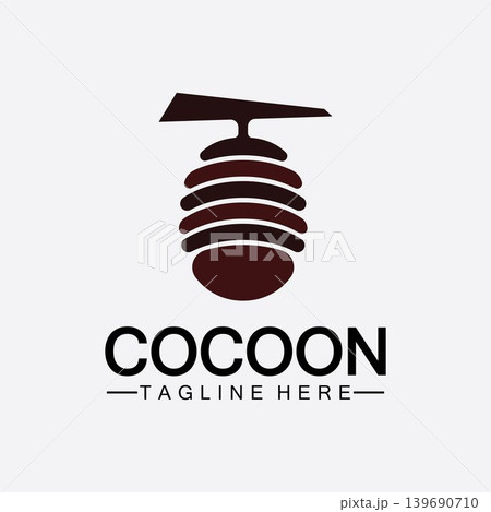Cocoon logo vector illustration design template 139690710