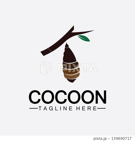 Cocoon logo vector illustration design template Cocoon logo vector illustration design template 139690717