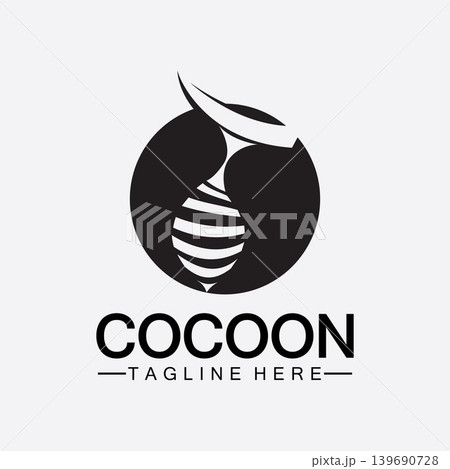 Cocoon logo vector illustration design template 139690728
