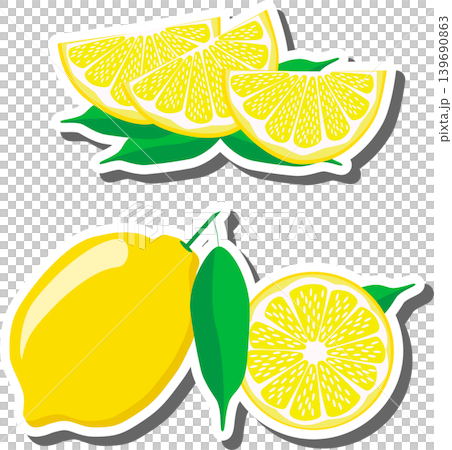 Fruit theme from set juicy delicious lemon of various sizes Fruit theme from set juicy delicious lemon of various sizes 139690863