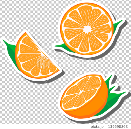 Fruit theme from set juicy delicious orange of various sizes Fruit theme from set juicy delicious orange of various sizes 139690868