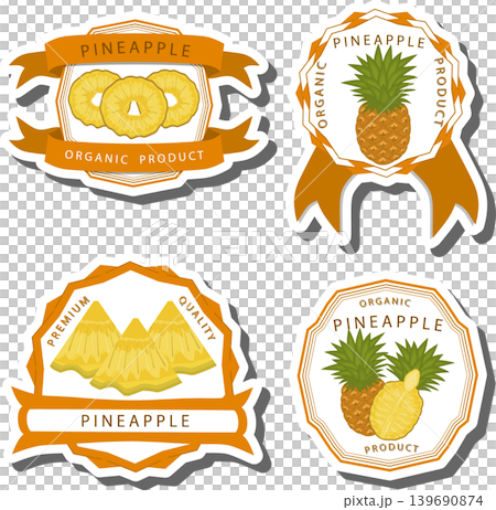 Fruit theme from set juicy delicious pineapple of various sizes Fruit theme from set juicy delicious pineapple of various sizes 139690874