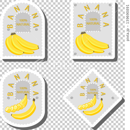 Fruit theme from set juicy delicious banana of various sizes Fruit theme from set juicy delicious banana of various sizes 139690891