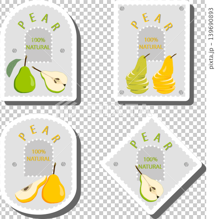 Fruit theme from set juicy delicious pear of various sizes Fruit theme from set juicy delicious pear of various sizes 139690893