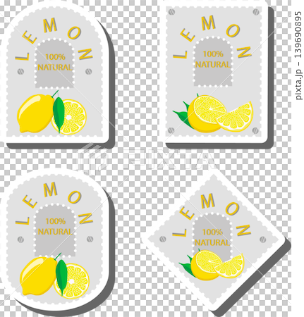 Fruit theme from set juicy delicious lemon of various sizes Fruit theme from set juicy delicious lemon of various sizes 139690895