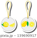 Fruit theme from set juicy delicious lemon of various sizes 139690917