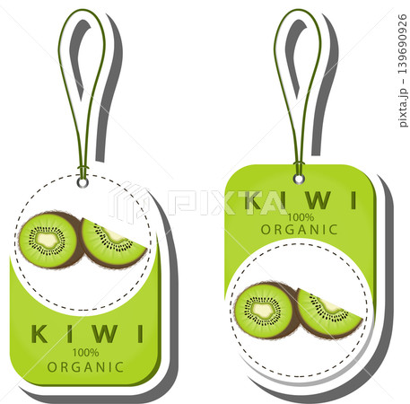 Fruit theme from set juicy delicious kiwi of various sizes 139690926