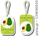 Fruit theme from set juicy delicious avocado of various sizes 139690930