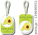 Fruit theme from set juicy delicious avocado of various sizes 139690931