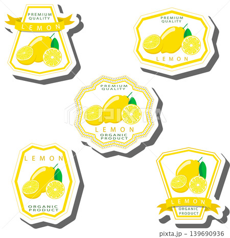 Fruit theme from set juicy delicious lemon of various sizes Fruit theme from set juicy delicious lemon of various sizes 139690936