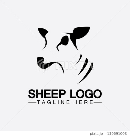 Sheep head logo vector icon illustration design template Sheep head logo vector icon illustration design template 139691008