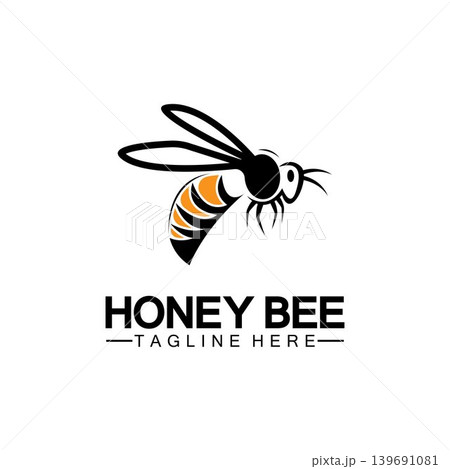 Bee honey logo vector icon symbol illustration design template 139691081