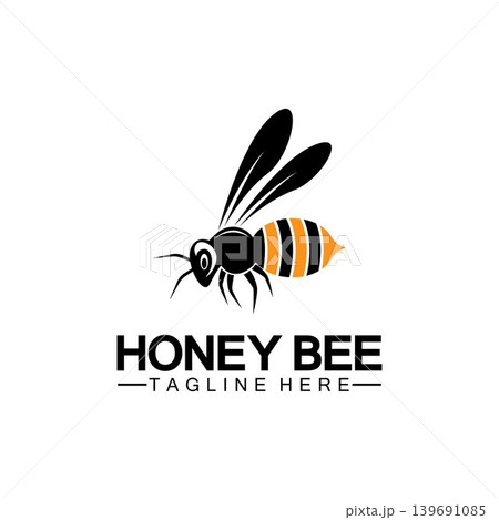 Bee honey logo vector icon symbol illustration design template Bee honey logo vector icon symbol illustration design template 139691085