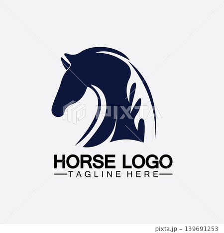 Horse Logo Template Vector illustration design Horse Logo Template Vector illustration design 139691253