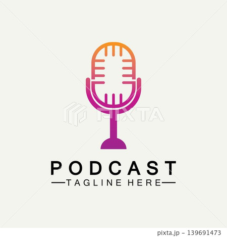 Podcast Vector icon design illustration Template Podcast Vector icon design illustration Template 139691473