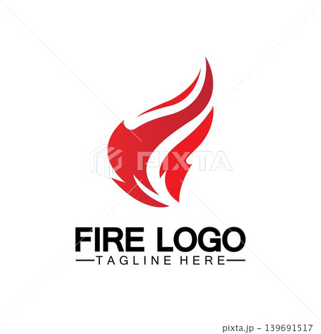 Fire Flame Logo design vector template 139691517